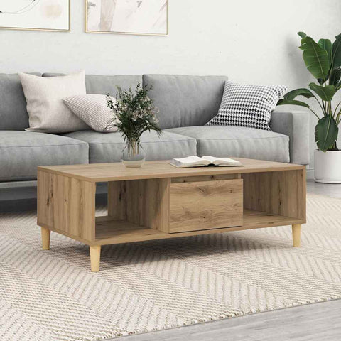 vidaXL Coffee Table Artisan oak 103.5 x 60 x 35 cm Engineered wood