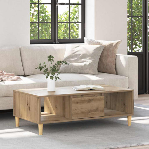 vidaXL Coffee Table Artisan oak 103.5 x 60 x 35 cm Engineered wood