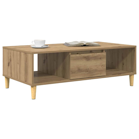 vidaXL Coffee Table Artisan oak 103.5 x 60 x 35 cm Engineered wood