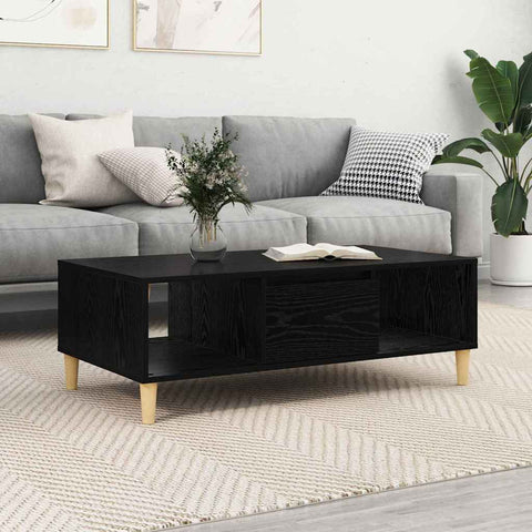 vidaXL Coffee Table Black oak 103.5 x 60 x 35 cm Engineered wood