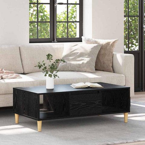 vidaXL Coffee Table Black oak 103.5 x 60 x 35 cm Engineered wood