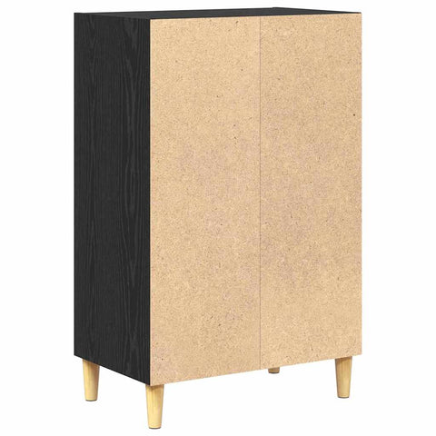 vidaXL Sideboard with Shelf Black oak 57 x 35 x 90 cm Engineered wood