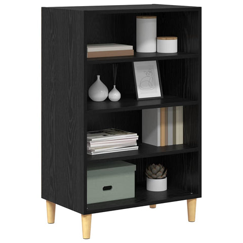 vidaXL Sideboard with Shelf Black oak 57 x 35 x 90 cm Engineered wood