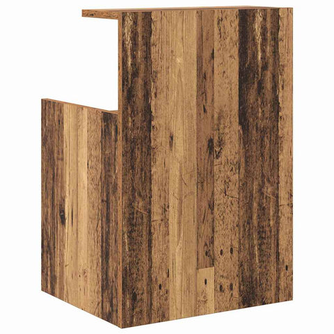 vidaXL Bed Cabinet Old wood 40 x 35 x 60 cm Particle board