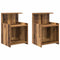 vidaXL Bedside Cabinet 2 pcs Old wood 40 x 35 x 60 cm Engineered wood