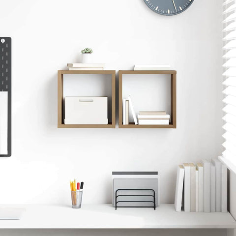 vidaXL Wall Shelves 2 pcs Artisan oak 26 x 15 x 26 cm Engineered wood