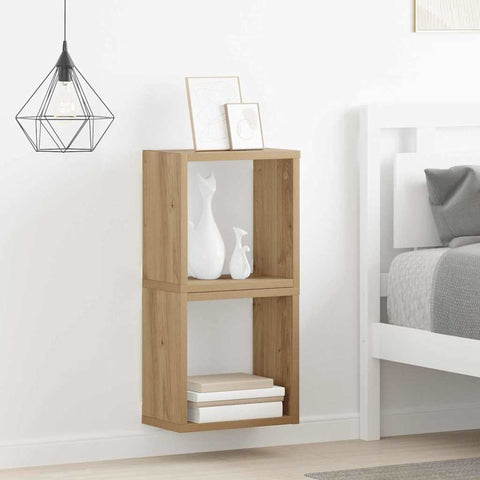 vidaXL Wall Shelves 2 pcs Artisan oak 26 x 15 x 26 cm Engineered wood