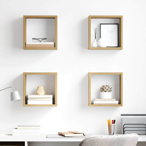 vidaXL Wall Shelves 4 pcs Artisan oak 26 x 15 x 26 cm Engineered wood