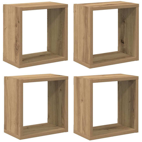 vidaXL Wall Shelves 4 pcs Artisan oak 26 x 15 x 26 cm Engineered wood