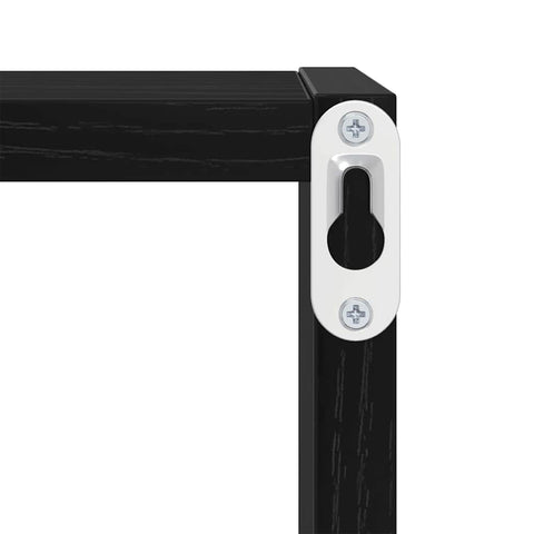 vidaXL Wall Shelves 2 pcs Black Oak 26 x 15 x 26 cm Engineered wood