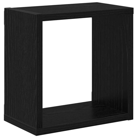 vidaXL Wall Shelves 2 pcs Black Oak 26 x 15 x 26 cm Engineered wood