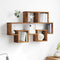 vidaXL Wall Shelf with Shelf Old wood 82 x 15 x 51 cm Engineered wood