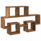vidaXL Wall Shelf with Shelf Old wood 82 x 15 x 51 cm Engineered wood