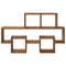 vidaXL Wall Shelf with Shelf Old wood 82 x 15 x 51 cm Engineered wood