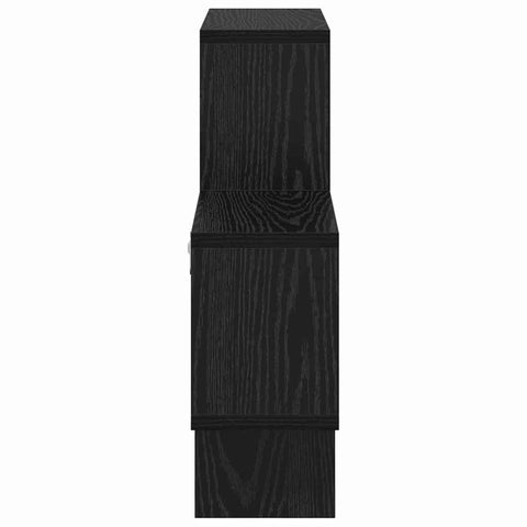 vidaXL Wall Shelf with Shelf Black oak 82 x 15 x 51 cm Engineered wood
