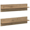 vidaXL Wall Shelves with Shelf 2 pcs Artisan oak 80 x 11.5 x 18 cm