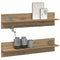 vidaXL Wall Shelves with Shelf 2 pcs Artisan oak 80 x 11.5 x 18 cm