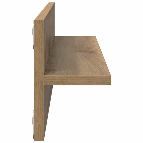 vidaXL Wall Shelves with Shelf 2 pcs Artisan oak 80 x 11.5 x 18 cm