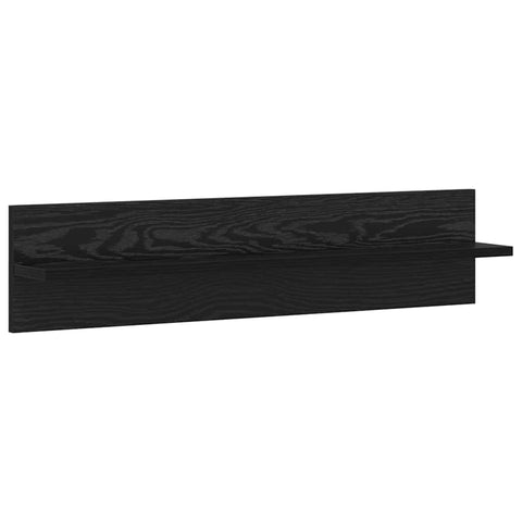 vidaXL Wall Shelves 2 pcs Black oak 80 x 11.5 x 18 cm Engineered wood