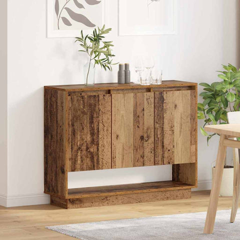 vidaXL Sideboard with Shelf with Door Old wood 97 x 29 x 75 cm Engineered wood