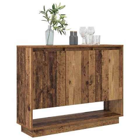 vidaXL Sideboard with Shelf with Door Old wood 97 x 29 x 75 cm Engineered wood