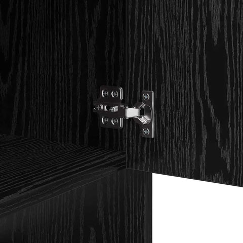 vidaXL Sideboard with Shelf with Door Black oak 97 x 29 x 75 cm Engineered wood