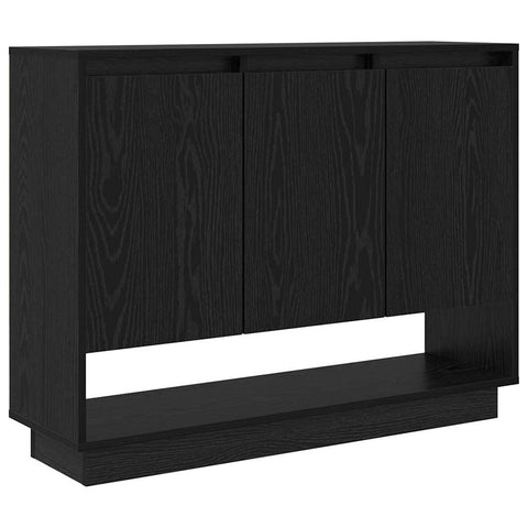 vidaXL Sideboard with Shelf with Door Black oak 97 x 29 x 75 cm Engineered wood