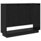vidaXL Sideboard with Shelf with Door Black oak 97 x 29 x 75 cm Engineered wood