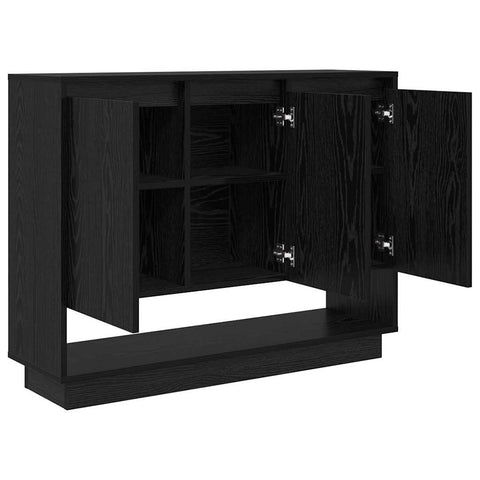 vidaXL Sideboard with Shelf with Door Black oak 97 x 29 x 75 cm Engineered wood