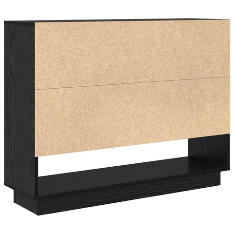 vidaXL Sideboard with Shelf with Door Black oak 97 x 29 x 75 cm Engineered wood