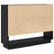 vidaXL Sideboard with Shelf with Door Black oak 97 x 29 x 75 cm Engineered wood