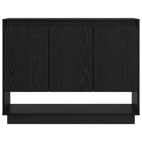 vidaXL Sideboard with Shelf with Door Black oak 97 x 29 x 75 cm Engineered wood
