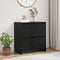 vidaXL Sideboard with Door Black oak 70 x 41 x 75 cm Engineered wood