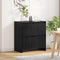 vidaXL Sideboard with Door Black oak 70 x 41 x 75 cm Engineered wood