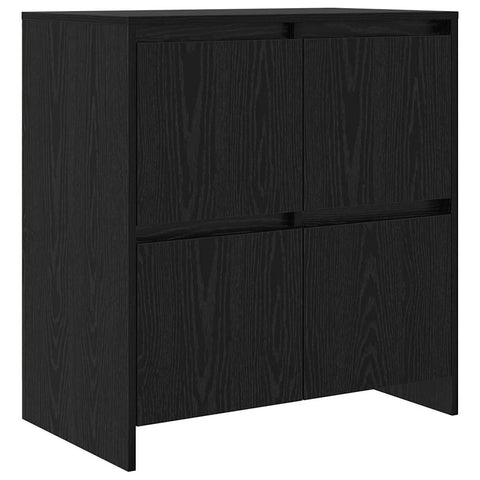 vidaXL Sideboard with Door Black oak 70 x 41 x 75 cm Engineered wood
