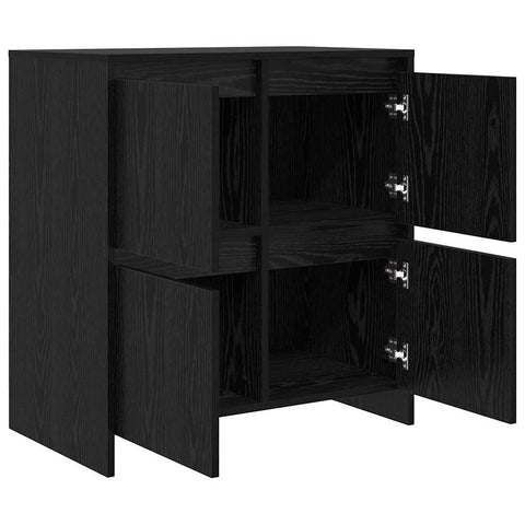 vidaXL Sideboard with Door Black oak 70 x 41 x 75 cm Engineered wood