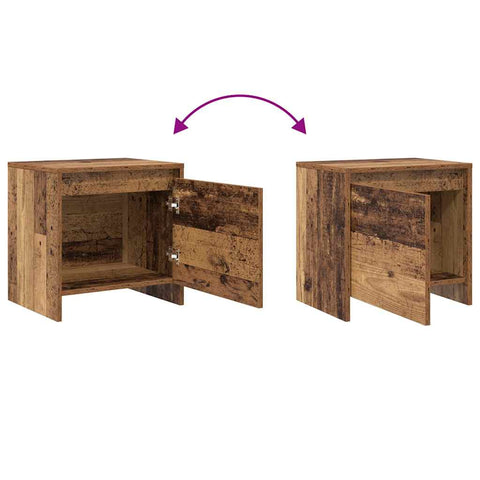 vidaXL Bedside Cabinet Old wood Engineered wood