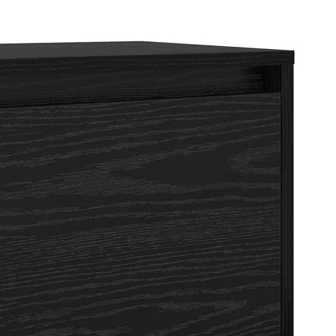 vidaXL Bedside Cabinet Black oak Engineered wood