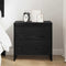 vidaXL Bedside Cabinet Black oak Engineered wood