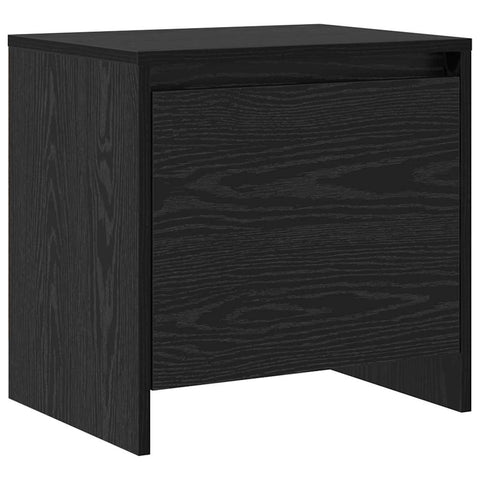 vidaXL Bedside Cabinet Black oak Engineered wood