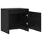 vidaXL Bedside Cabinet Black oak Engineered wood