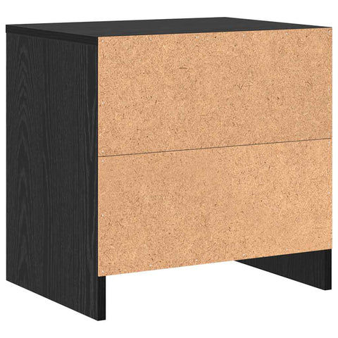 vidaXL Bedside Cabinet Black oak Engineered wood