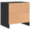 vidaXL Bedside Cabinet Black oak Engineered wood