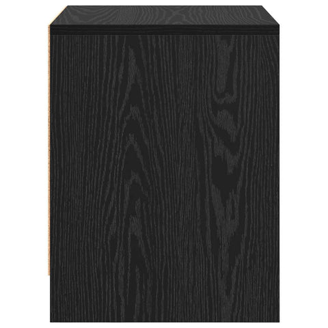 vidaXL Bedside Cabinet Black oak Engineered wood