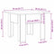 vidaXL Coffee Table Old wood 55 x 55 x 42 cm Engineered wood