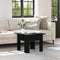 vidaXL Coffee Table Black oak 55 x 55 x 42 cm Engineered wood