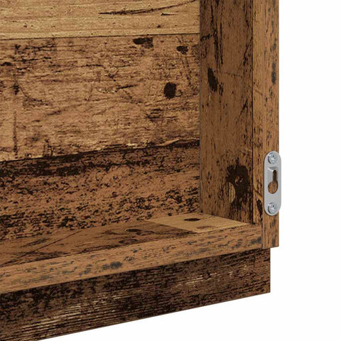 vidaXL LED Bathroom Mirror Old wood 40 x 8.5 x 37 cm Engineered Wood