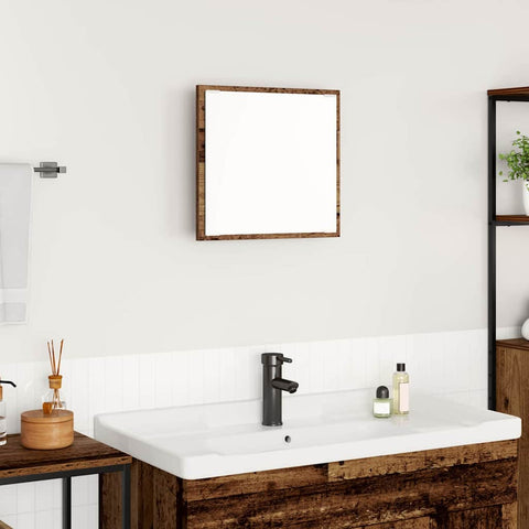 vidaXL LED Bathroom Mirror Old wood 40 x 8.5 x 37 cm Engineered Wood