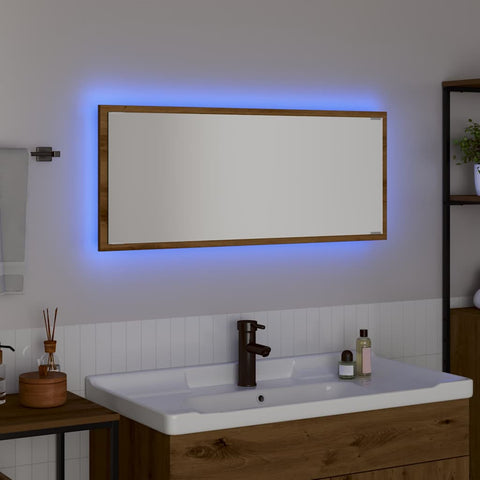 vidaXL Mirror with Mirror Artisan oak 90 x 8.5 x 37 cm Engineered Wood