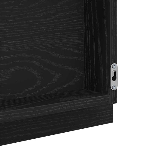 vidaXL Mirror Wall-mounted Black oak 90 x 8.5 x 37 cm Engineered Wood
